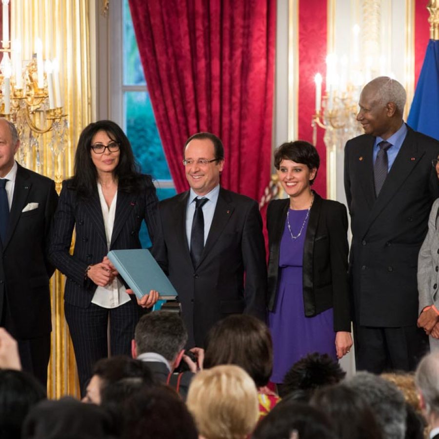 LAURENT FABIUS-YAMINA BENGUIGUI-FRANCOIS HOLLANDE-NAJAT VALLAUD-BELKACEM-GEORGE PAU-LANGEVIN